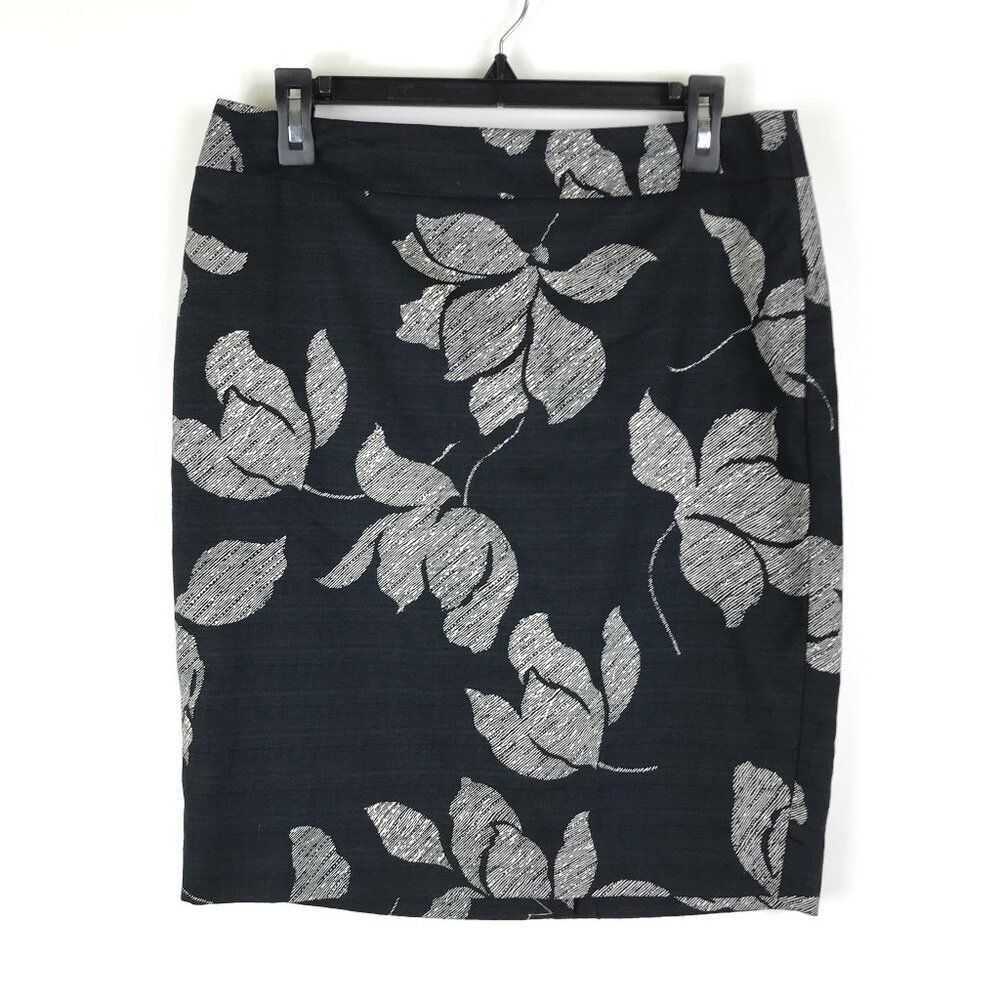 NEW Ann Taylor Factory Floral Pencil Skirt Women's Size 10 Petite Lined Career